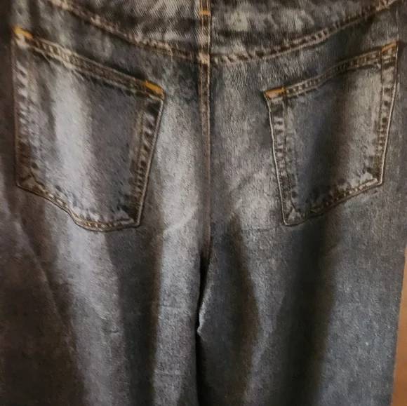 Jason Wu Dark Blue Wide-Leg Free-Flowing Faux Jean Weighted Pants, S12, NWT - Picture 5 of 6